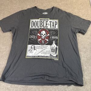 7.62 Design Men's T-Shirt 2x Double Tap Gray‎ Graphic